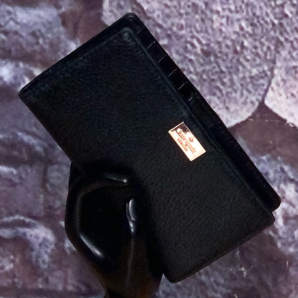 Kate Spade ♠️ Black Leather W/Gold Hardware Wallet